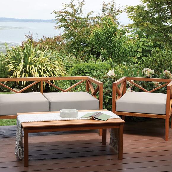 NWT Classic Accessories Ravenna Patio Bench/Settee Cushion Slip Cover,Mushroom - Picture 12 of 12